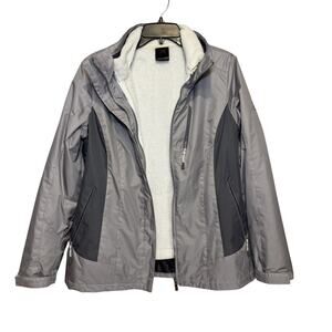 ZeroXposur women's gray insulated winter jacket with fleece inner liner Size M